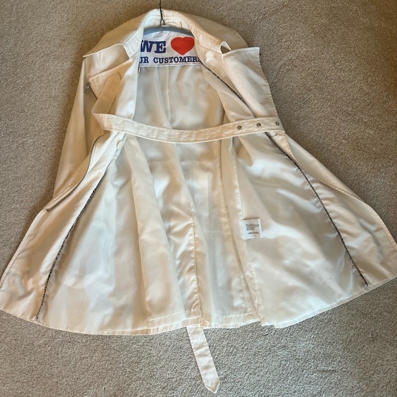 Via Spiga White Belted Trench Coat - Picture 2 of 9